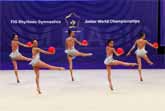 Mesmerizing Rhythmic Gymnastics: Spain's Youth Ensemble Wows with 5-Ball Routine